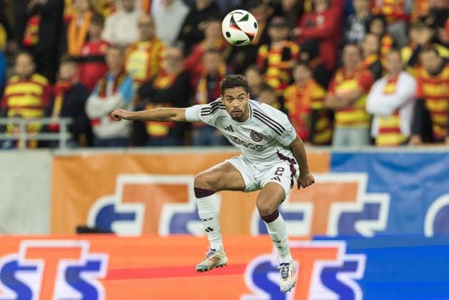 Sport Bilder des Tages 22nd August 2024; Bia& x142;ystok Municipal Stadium, Bia& x142;ystok, Poland; UEFA Europa League football Play-offs, Jagiellonia Bia& x142;ystok versus Ajax; Devyne Rensch (Ajax)  ActionPlus12684259 TomekxJastrzebowski