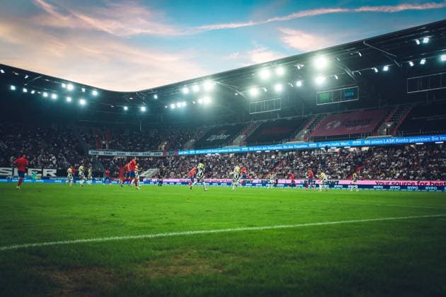 SOCCER - UEFA EL, LASK vs Bukarest LINZ,AUSTRIA,22.AUG.24 - SOCCER - UEFA Europa League, qualification, Linzer ASK vs FCSB Bukarest. Image shows overview of Raiffeisen arena.  GEPAxpictures xManuelxBinder