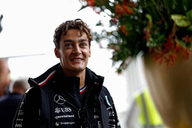 RUSSELL George (gbr), Mercedes AMG F1 Team W15, portrait during the Formula 1 Heineken Dutch Grand Prix 2024, 15th round of the 2024 Formula One World Championship, WM, Weltmeisterschaft from August 23 to 25, 2024 on the Circuit Zandvoort, in Zandvoort, Netherlands - F1 - DUTCH GRAND PRIX 2024 DPPI Panoramic  F12024GP15NED_JK495658