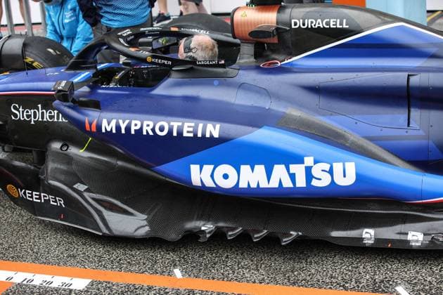 Williams Racing FW46, mechanical detail sidepod during the Formula 1 Heineken Dutch Grand Prix 2024, 15th round of the 2024 Formula One World Championship, WM, Weltmeisterschaft from August 23 to 25, 2024 on the Circuit Zandvoort, in Zandvoort, Netherlands - F1 - DUTCH GRAND PRIX 2024 DPPI Panoramic  240823_R15_OLANDA_DP_XB3_2436
