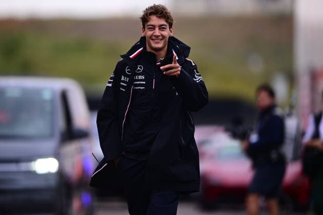 F1 Grand Prix Of Netherlands - Practice George Russell of Mercedes-AMG Petronas arrives in the paddock during free practice of the Dutch GP, the 15th round of the Formula 1 World Championship, WM, Weltmeisterschaft in Circuit Zandvoort, Zandvoort, North Holland, Netherlands, on August 23, 2024. Zandovort North Holland Netherlands  Copyright: xAndreaxDiodatox originalFilename:diodato-notitle240814_np996.jpg