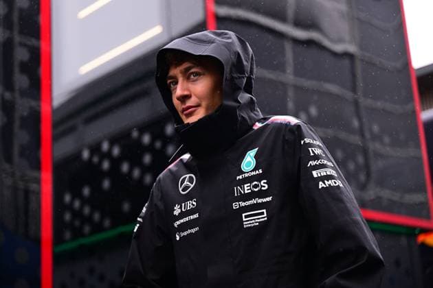 F1 Grand Prix Of Netherlands - Practice George Russell of Mercedes-AMG Petronas arrives in the paddock during free practice of the Dutch GP, the 15th round of the Formula 1 World Championship, WM, Weltmeisterschaft in Circuit Zandvoort, Zandvoort, North Holland, Netherlands, on August 23, 2024. Zandovort North Holland Netherlands  Copyright: xAndreaxDiodatox originalFilename:diodato-notitle240814_npeWL.jpg