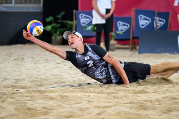 Beach Pro Tour Elite 16 Hamburg, 23 08 2024 Maximilian Max Just Beach Pro Tour Elite 16, Hamburg, Stadion Am Rothenbaum on 23 08 2024 Copyright: xBEAUTIFULxSPORTS PeterxWeberx