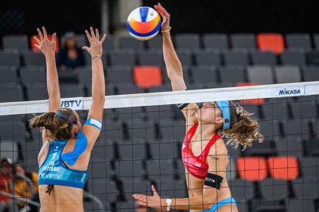 Beach Pro Tour Elite 16 Hamburg, 23 08 2024 Tanja Hüberli SUI Beach Pro Tour Elite 16, Hamburg, Stadion Am Rothenbaum on 23 08 2024 Copyright: xBEAUTIFULxSPORTS PeterxWeberx
