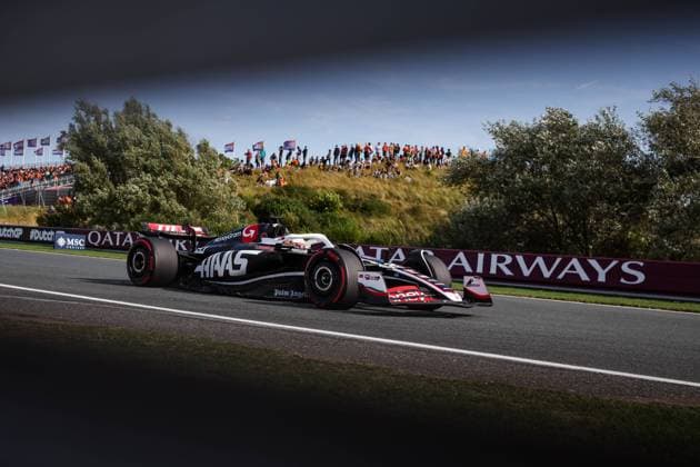 20 MAGNUSSEN Kevin (den), Haas F1 Team VF-24 Ferrari, action during the Formula 1 Heineken Dutch Grand Prix 2024, 15th round of the 2024 Formula One World Championship, WM, Weltmeisterschaft from August 23 to 25, 2024 on the Circuit Zandvoort, in Zandvoort, Netherlands - F1 - DUTCH GRAND PRIX 2024 DPPI Panoramic  240823_R15_OLANDA_DP_FG0O0151