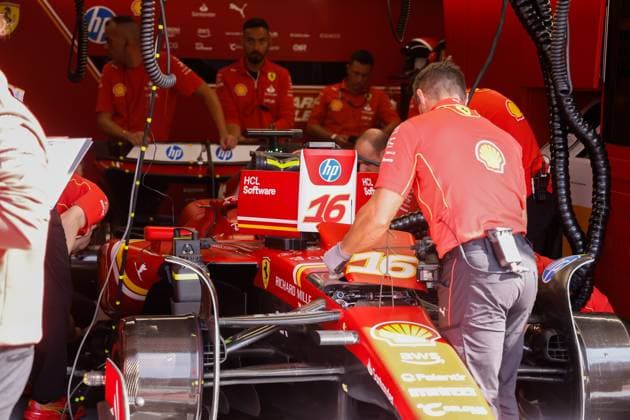 Pitbox of Charles Leclerc of Monaco and Scuderia Ferrari during practice ahead of the F1 Grand Prix of Netherlands at Circuit Park Zandvoort on August 23, 2024 in Zandvoort, Netherlands Defodi 704 MTB20240823F1ZandvDag2VrijeTr353045 Defodi-704