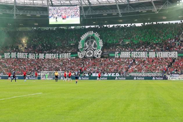 Hannover 96 fans show a choreography before kick off, 2 Bundesliga, Hannover 96 vs Hamburger SV, Heinz von Heiden Arena, August 23, 2024 in Hanover, Germany Photo by Marco Steinbrenner DeFodi Images The fans of Hannover 96 show a choreography before kick off, 2 Bundesliga, Hannover 96 vs Hamburger SV, Heinz von Heiden Arena, August 23, 2024 in Hanover, Germany Photo by Marco Steinbrenner DeFodi Images DFB DFL REGULATIONS PROHIBIT ANY USE OF PHOTOGRAPHS AS IMAGE SEQUENCES AND OR QUASI VIDEO Defodi 700 han hsv 20240823 022 Defodi-700 DFB DFL REGULATIONS PROHIBIT ANY USE OF PHOTOGRAPHS AS IMAGE SEQUENCES AND OR QUASI-VIDEO.