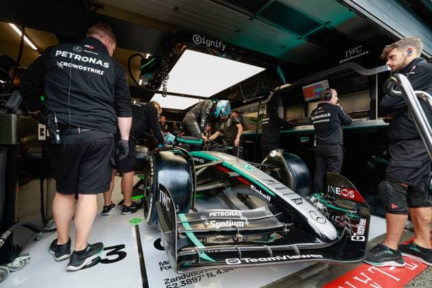 63 George Russell GBR, Mercedes AMG Petronas F1 Team , F1 Grand Prix of the Netherlands at Circuit Zandvoort on August 23, 2024 in Zandvoort, Netherlands Photo by HOCH ZWEI Zandvoort Netherlands