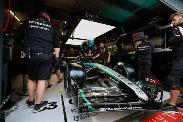 63 George Russell GBR, Mercedes AMG Petronas F1 Team , F1 Grand Prix of the Netherlands at Circuit Zandvoort on August 23, 2024 in Zandvoort, Netherlands Photo by HOCH ZWEI Zandvoort Netherlands