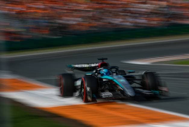 63 George Russell GBR, Mercedes AMG Petronas F1 Team , F1 Grand Prix of the Netherlands at Circuit Zandvoort on August 23, 2024 in Zandvoort, Netherlands Photo by HOCH ZWEI Zandvoort Netherlands