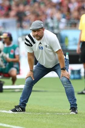 23 08 2024, xtgx, Soccer 2 Bundesliga, Hannover 96 Hamburger SV emspor, v l Steffen Baumgart HSV, Trainer DFL DFB REGULATIONS PROHIBIT ANY USE OF PHOTOGRAPHS as IMAGE SEQUENCES and or QUASI VIDEO Hannover
