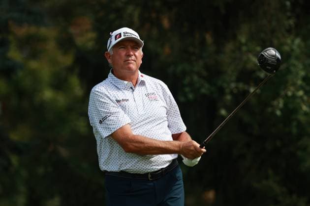 The Ally Challenge GRAND BLANC,MICHIGAN-AUGUST 23: Ken Duke of the United States plays his tee shot on the second hole during the first round of The Ally Challenge presented by McLaren at Warwick Hills Golf & Country Club, Grand Blanc, MI, USA Friday, August 23, 2024. Grand Blanc Michigan United States  Copyright: xJorgexLemusx originalFilename:lemus-theallyc240823_npIpZ.jpg