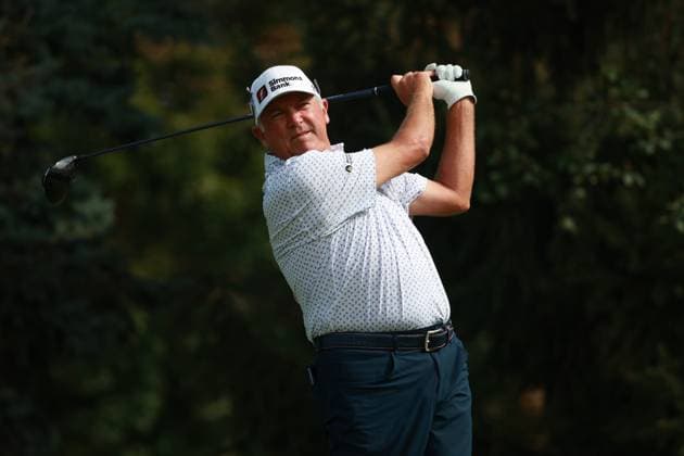 The Ally Challenge GRAND BLANC,MICHIGAN-AUGUST 23: Ken Duke of the United States plays his tee shot on the second hole during the first round of The Ally Challenge presented by McLaren at Warwick Hills Golf & Country Club, Grand Blanc, MI, USA Friday, August 23, 2024. Grand Blanc Michigan United States  Copyright: xJorgexLemusx originalFilename:lemus-theallyc240823_npvjy.jpg