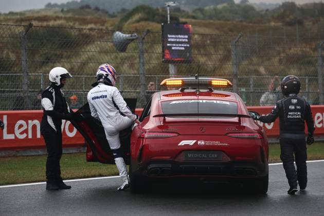 F1 Grand Prix Of The Netherlands 2024 Practice 3 Logan Sargeant of Williams after crash during third practice ahead of the Formula 1 Grand Prix of The Netherlands at Circuit Zandvoort in Zandvoort, Netherlands on August 24, 2024. Zandvoort Netherlands  Copyright: xJakubxPorzyckix originalFilename:porzycki-f1grandp240824_npqjS.jpg