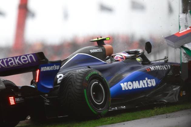Crash of 2 Logan Sargeant (USA, Williams Racing), F1 Grand Prix of the Netherlands at Circuit Zandvoort on August 24, 2024 in Zandvoort, Netherlands. (Photo by HOCH ZWEI) Zandvoort Netherlands