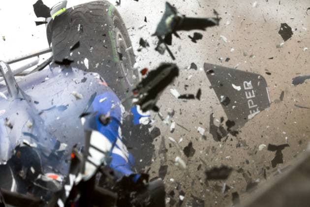 Bilder des Jahres 2024, Sport 08 August Sport Themen der Woche KW34 Sport Bilder des Tages Crash of 2 Logan Sargeant (USA, Williams Racing), F1 Grand Prix of the Netherlands at Circuit Zandvoort on August 24, 2024 in Zandvoort, Netherlands. (Photo by HOCH ZWEI) Zandvoort Netherlands