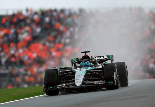 63 George Russell GBR, Mercedes AMG Petronas F1 Team , F1 Grand Prix of the Netherlands at Circuit Zandvoort on August 24, 2024 in Zandvoort, Netherlands Photo by HOCH ZWEI Zandvoort Netherlands