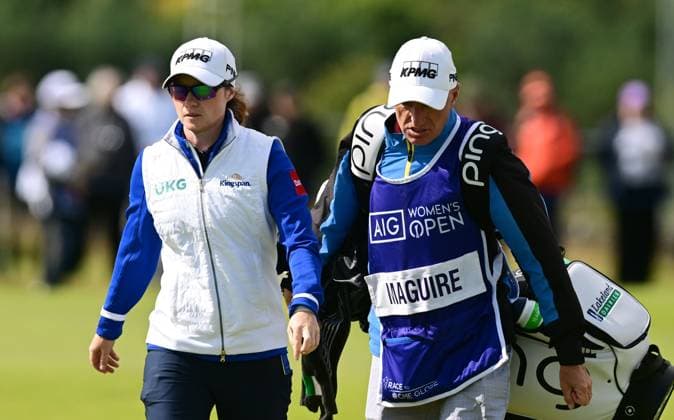 Leona Maguire on the 2nd Green AIG Women s Open, Day Three, Golf, St. Andrews, Scotland, UK - 24 Aug 2024  Copyright: xGreigxCowie Shutterstockx 14655900c