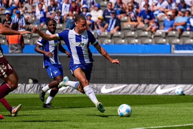 Derry Scherhant Hertha BSC, 39 , GER, Hertha BSC vs SSV Jahn Regensburg, Soccer Men, 2 Bundesliga, Season 2024 2025, 03 Matchday, 24 08 2024 DFL REGULATIONS PROHIBIT ANY USE OF PHOTOGRAPHS AS IMAGE SEQUENCES AND OR QUASI VIDEO GER, Hertha BSC vs SSV Jahn Regensburg, Soccer Men, 2 Bundesliga, Season 2024 2025, 03 Matchday, 24 08 2024 Berlin Copyright: xEibner-Pressefotox xClaudiusxRauchx EP_CRH