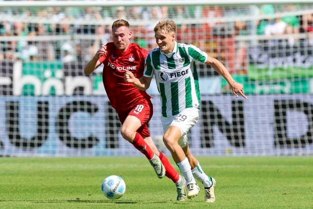 Jannik Mause 1 FC Kaiserslautern and Lukas Frenkert SC Preussen Muenster battle for the ball, 2 Bundesliga, Preußen Münster vs 1 FC Kaiserslautern, Preußenstadion, August 24, 2024 in Münster, Germany Photo by Marco Steinbrenner DeFodi Images Jannik Mause 1 FC Kaiserslautern and Lukas Frenkert SC Preussen Muenster battle for the ball, 2 Bundesliga, Preußen Münster vs 1 FC Kaiserslautern, Preußenstadion, August 24, 2024 in Münster, Germany Photo by Marco Steinbrenner DeFodi Images DFB DFL REGULATIONS PROHIBIT ANY USE OF PHOTOGRAPHS AS IMAGE SEQUENCES AND OR QUASI VIDEO Defodi 700 scp fcK 20240824 050 Defodi-700 DFB DFL REGULATIONS PROHIBIT ANY USE OF PHOTOGRAPHS AS IMAGE SEQUENCES AND OR QUASI-VIDEO.