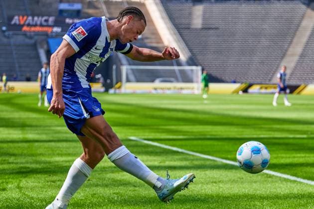 Derry Scherhant Hertha BSC, 39 , GER, Hertha BSC vs SSV Jahn Regensburg, Soccer Men, 2 Bundesliga, Season 2024 2025, 03 Matchday, 24 08 2024 DFL REGULATIONS PROHIBIT ANY USE OF PHOTOGRAPHS AS IMAGE SEQUENCES AND OR QUASI VIDEO GER, Hertha BSC vs SSV Jahn Regensburg, Soccer Men, 2 Bundesliga, Season 2024 2025, 03 Matchday, 24 08 2024 Berlin Copyright: xEibner-Pressefotox xClaudiusxRauchx EP_CRH