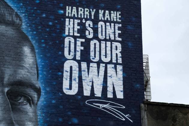 Premier League Tottenham Hotspur v Everton A detailed view of a Harry Kane mural prior to the Premier League match Tottenham Hotspur vs Everton at Tottenham Hotspur Stadium, London, United Kingdom, 24th August 2024 (Photo by Izzy Poles News Images) London Tottenham Hotspur Stadium Greater London United Kingdom Copyright: xIzzyxPoles NewsxImagesx