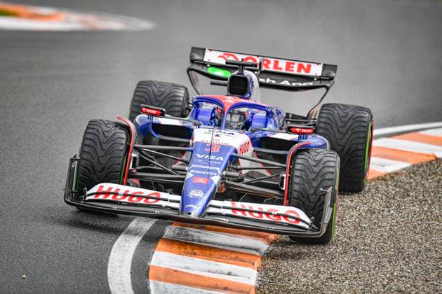 24th August 2024; Circuit Zandvoort, Zandvoort, North Holland, Netherlands; Formula 1 Heineken Dutch Grand Prix 2024; Qualifying Day; Daniel Ricciardo (AUS) in the AT04 of Visa Cash App RB in the wet FP3 session  ActionPlus12684957 GodfreyxPitt