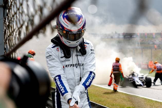 2 Logan Sargeant USA, Williams Racing after his crash, F1 Grand Prix of the Netherlands at Circuit Zandvoort on August 24, 2024 in Zandvoort, Netherlands Photo by HOCH ZWEI Zandvoort Netherlands