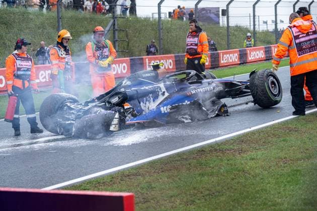 Formula 1 GP Zandvoort Holland Saturday, 24 08 2024 Logan Sargeant 2, Williams Racing crash in FP3 Formula 1 GP Zandvoort Holland Saturday, 24 08 2024 Copyright: xBEAUTIFULxSPORTS Erlhofx