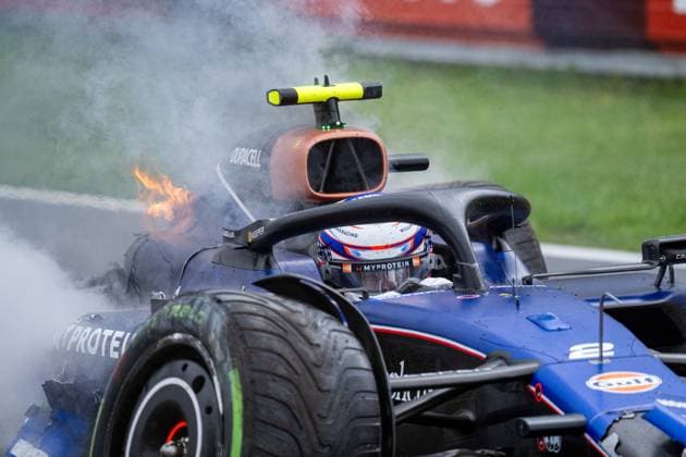 Formula 1 GP Zandvoort Holland Saturday, 24 08 2024 Logan Sargeant 2, Williams Racing crash in FP3 Formula 1 GP Zandvoort Holland Saturday, 24 08 2024 Copyright: xBEAUTIFULxSPORTS Erlhofx