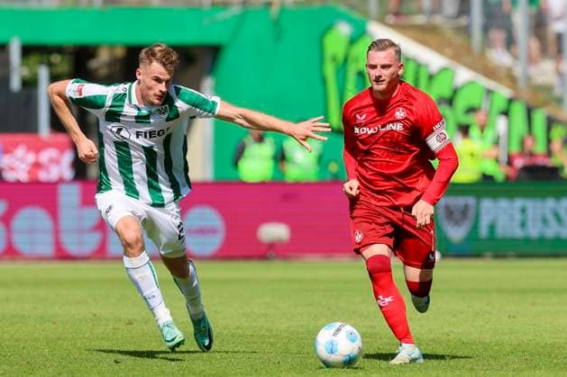 Niko Koulis SC Preussen Muenster and Marlon Ritter 1 FC Kaiserslautern battle for the ball, 2 Bundesliga, Preußen Münster vs 1 FC Kaiserslautern, Preußenstadion, August 24, 2024 in Münster, Germany Photo by Marco Steinbrenner DeFodi Images Niko Koulis SC Preussen Muenster and Marlon Ritter 1 FC Kaiserslautern battle for the ball, 2 Bundesliga, Preußen Münster vs 1 FC Kaiserslautern, Preußenstadion, August 24, 2024 in Münster, Germany Photo by Marco Steinbrenner DeFodi Images DFB DFL REGULATIONS PROHIBIT ANY USE OF PHOTOGRAPHS AS IMAGE SEQUENCES AND OR QUASI VIDEO Defodi 700 scp fcK 20240824 080 Defodi-700 DFB DFL REGULATIONS PROHIBIT ANY USE OF PHOTOGRAPHS AS IMAGE SEQUENCES AND OR QUASI-VIDEO.