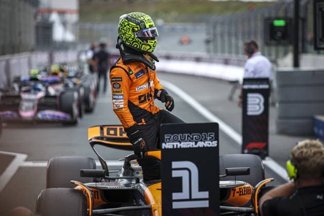 NORRIS Lando (gbr), McLaren F1 Team MCL38, portrait during the Formula 1 Heineken Dutch Grand Prix 2024, 15th round of the 2024 Formula One World Championship, WM, Weltmeisterschaft from August 23 to 25, 2024 on the Circuit Zandvoort, in Zandvoort, Netherlands - F1 - DUTCH GRAND PRIX 2024 DPPI Panoramic  240824_R15_OLANDA_DP_XB3_4805_