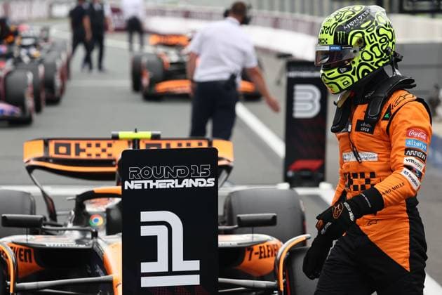 F1 Grand Prix Of The Netherlands 2024 Qualifying Lando Norris of McLaren after qualifying ahead of the Formula 1 Grand Prix of The Netherlands at Circuit Zandvoort in Zandvoort, Netherlands on August 24, 2024. Zandvoort Netherlands  Copyright: xJakubxPorzyckix originalFilename:porzycki-f1grandp240824_npfmg.jpg
