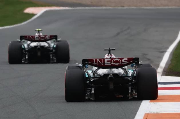 F1 Grand Prix Of The Netherlands 2024 Qualifying Lewis Hamilton and George Russell of Mercedes during qualifying ahead of the Formula 1 Grand Prix of The Netherlands at Circuit Zandvoort in Zandvoort, Netherlands on August 24, 2024. Zandvoort Netherlands  Copyright: xJakubxPorzyckix originalFilename:porzycki-f1grandp240824_npvYA.jpg