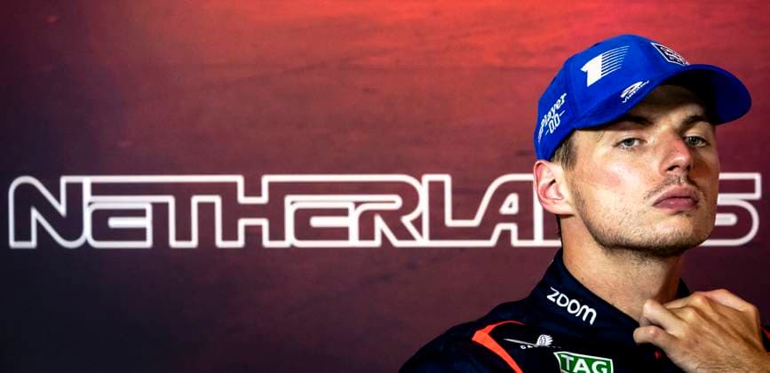 ZANDVOORT - Max Verstappen (Red Bull Racing) in the press conference, PK, Pressekonferenz after the qualification for the F1 Grand Prix of the Netherlands at the Circuit of Zandvoort. ANP REMKO DE WAAL xVIxANPxSportx xxANPxIVx 506631507 originalFilename: 506631507.jpg