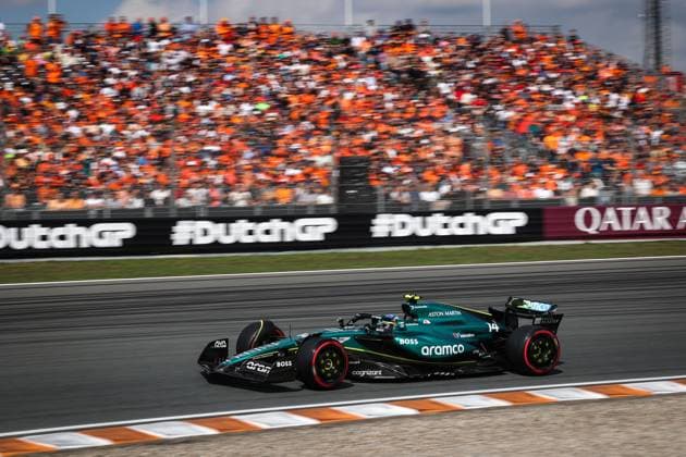 14 ALONSO Fernando (spa), Aston Martin F1 Team AMR24, action during the Formula 1 Heineken Dutch Grand Prix 2024, 15th round of the 2024 Formula One World Championship, WM, Weltmeisterschaft from August 23 to 25, 2024 on the Circuit Zandvoort, in Zandvoort, Netherlands - F1 - DUTCH GRAND PRIX 2024 DPPI Panoramic  240824_R15_OLANDA_DP_AV6_9412