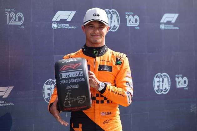 4 Lando Norris McLaren Formula 1 Team, 04 , Pole Position, Qualifying, NDL, Formula 1 World Championship, Dutch Grand Prix, Circuit Zandvoort, 24 08 2024 NDL, Formula 1 World Championship, Dutch Grand Prix, Netherlands, Circuit Zandvoort, 24 08 2024 Zandvoort Copyright: xEibner-Pressefoto AnnikaxGrafx EP_AGF