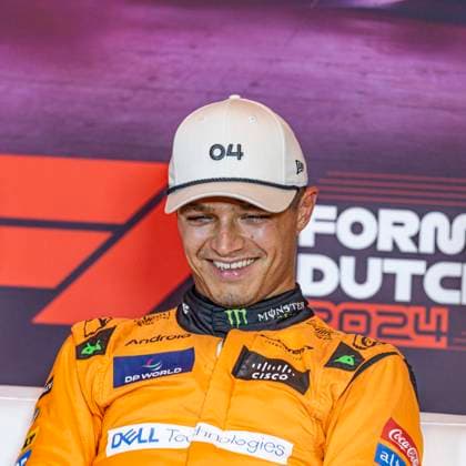 24th August 2024; Circuit Zandvoort, Zandvoort, North Holland, Netherlands; Formula 1 Heineken Dutch Grand Prix 2024; Qualifying Day; Lando Norris (GBR) smiles after qualifying on pole for the race tomorrow  ActionPlus12685531 GodfreyxPitt