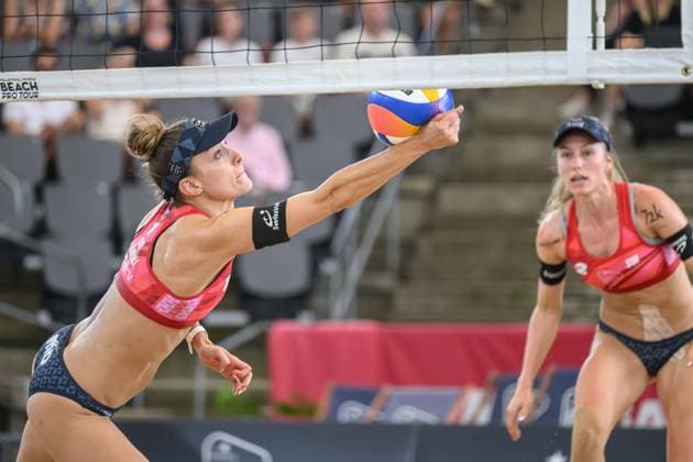 Beach Pro Tour Elite 16 Hamburg, 24 08 2024 Tanja Hüberli SUI , Nina Brunner SUI Beach Pro Tour Elite 16, Hamburg, Stadion Am Rothenbaum on 24 08 2024 Copyright: xBEAUTIFULxSPORTS PeterxWeberx