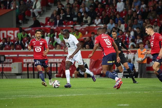 Sidiki CHÉRIF (Angers SCO) lors du match LOSC Lille vs Angers SCO, Ligue 1, Decathlon Arena stade Pierre Mauroy, le 24 août 2024 FOOTBALL : LOSC Lille vs Angers SCO - Ligue 1 24 08 2024 LaurentSanson Panoramic 