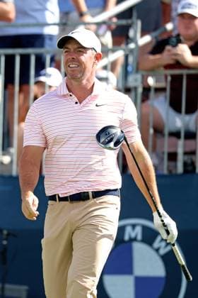 CASTLE ROCK, CO - AUGUST 24: PGA, Golf Herren golfer Rory McIlroy plays his tee shot on the first hole during the third round of the PGA FedExCup BMW Championship on August 24th, 2024, at Castle Pines Golf Club in Castle Rock, Colorado. (Photo by Brian Spurlock Icon Sportswire) GOLF: AUG 24 PGA FedExCup Playoffs - BMW Championship EDITORIAL USE ONLY Icon24082423