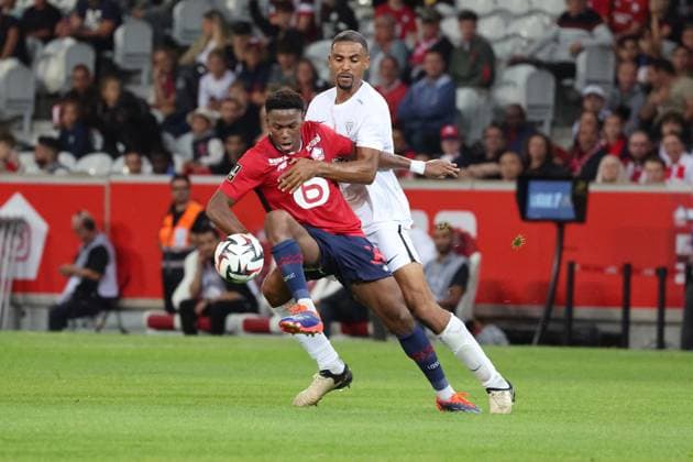 Jonathan DAVID (LOSC Lille) lors du match LOSC Lille vs Angers SCO, Ligue 1, Decathlon Arena stade Pierre Mauroy, le 24 août 2024 FOOTBALL : LOSC Lille vs Angers SCO - Ligue 1 24 08 2024 LaurentSanson Panoramic 