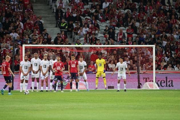 Action du LOSC lors du match LOSC Lille vs Angers SCO, Ligue 1, Decathlon Arena stade Pierre Mauroy, le 24 août 2024 FOOTBALL : LOSC Lille vs Angers SCO - Ligue 1 24 08 2024 LaurentSanson Panoramic 