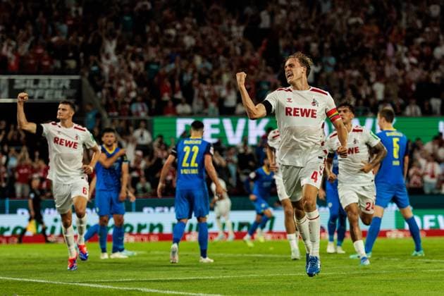 2 Soccer Bundesliga 1 FC Köln Eintracht Braunschweig 24 08 2024 Cheers for 1 0 by Timo Hübers 1 FC Köln, 4 2 Soccer Bundesliga, 1 FC Köln Eintracht Braunschweig, Cologne, Rheinenergiestadion on 24 08 2024 DFL REGULATIONS PROHIBIT ANY USE OF PHOTOGRAPHS AS IMAGE SEQUENCES AND OR QUASI VIDEO Copyright: xBEAUTIFULxSPORTS Wunderlx