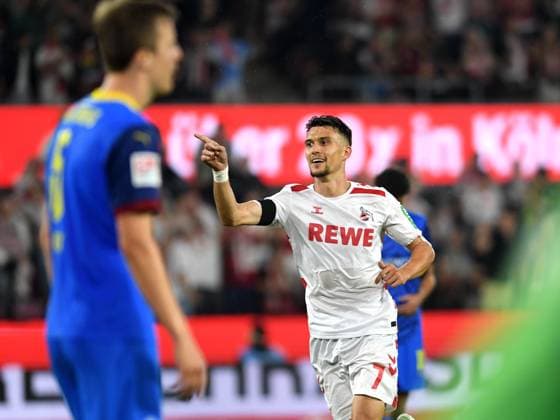 Cologne, Germany, 24 08 24 Dejan Ljubicic 1 FC Köln celebrates after scoring his team™s second goal during the 2 Bundesliga match between 1 FC Koeln vs Eintracht Braunschweig at Rhein Energie Stadium on August 24, 2024 in Cologne, Germany Photo by Ralf Treese DeFodi Images Cologne, Germany, 24 08 24 Dejan Ljubicic 1 FC Köln celebrates after scoring his team™s second goal during the 2 Bundesliga match between 1 FC Koeln vs Eintracht Braunschweig at Rhein Energie Stadium on August 24, 2024 in Cologne, Germany Photo by Ralf Treese DeFodi Images DFB DFL REGULATIONS PROHIBIT ANY USE OF PHOTOGRAPHS AS IMAGE SEQUENCES AND OR QUASI VIDEO Defodi 521 KOEBRA20240824 039 Defodi-521 DFB DFL REGULATIONS PROHIBIT ANY USE OF PHOTOGRAPHS AS IMAGE SEQUENCES AND OR QUASI-VIDEO.