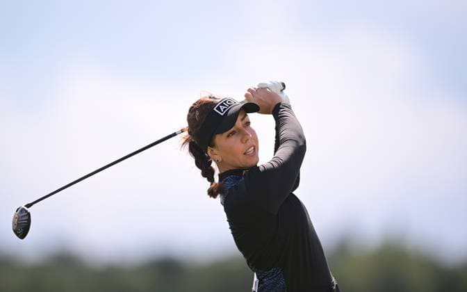 Georgia Hall on the 3rd Tee AIG Women s Open, Day Three, Golf, St. Andrews, Scotland, UK - 24 Aug 2024  Copyright: xGreigxCowie Shutterstockx 14655900bk