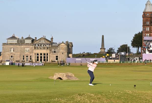 Lilia Vu on the 18th Tee AIG Women s Open, Day Three, Golf, St. Andrews, Scotland, UK - 24 Aug 2024  Copyright: xGreigxCowie Shutterstockx 14655900bq