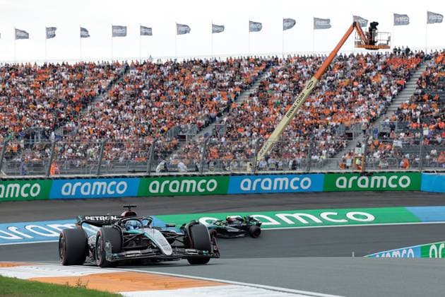 Formula 1 Heineken Dutch Grand Prix 2024 24 08 2024, Circuit Zandvoort, Zandvoort, Formula 1 Heineken Dutch Grand Prix 2024 , in the picture George Russell GBR , Mercedes AMG Petronas Formula One Team nordphotoxGmbHx xBratic nph00250