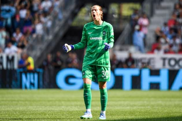 Sport Themen der Woche KW34 Harrison, United States, August 24, 2024: Ann-Katrin Berger (30 Gotham FC) celebrates the teams second goal during the National Women™s Soccer League match between Gotham FC and Portland Thorns FC at Red Bull Arena in Harrison, NJ United States (EDITORIAL USAGE ONLY). (Rebekah Wynkoop SPP)  Copyright: xRebekahxWynkoopx xSPPx spp-en-ReWySp-D51_0933_1