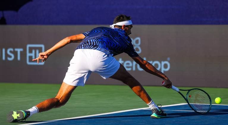 August 24, 2024: Lorenzo Sonego hits ball against Alex Michelsen. Lorenzo Sonego won the tournament. Winston-Salem Open, ATP, Tennis Herren Tour, Singles Final. Wake Forest Tennis Complex, Winston Salem, North Carolina. . CSM Winston Salem United States of America - ZUMAc04_ 20240824_zma_c04_254 Copyright: xDavidxBeachx